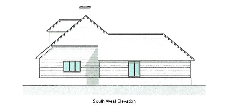 Lot: 63 - LAND WITH PLANNING FOR FOUR-BEDROOM DETACHED HOUSE - Proposed South West Elevation